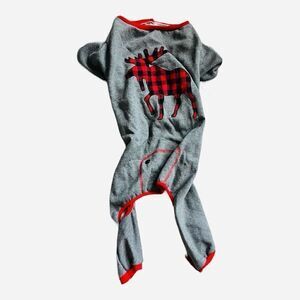 NWT LuvGear Buffalo Plaid Moose Large Breed Dog Pajamas Outfit - Sz 2X
